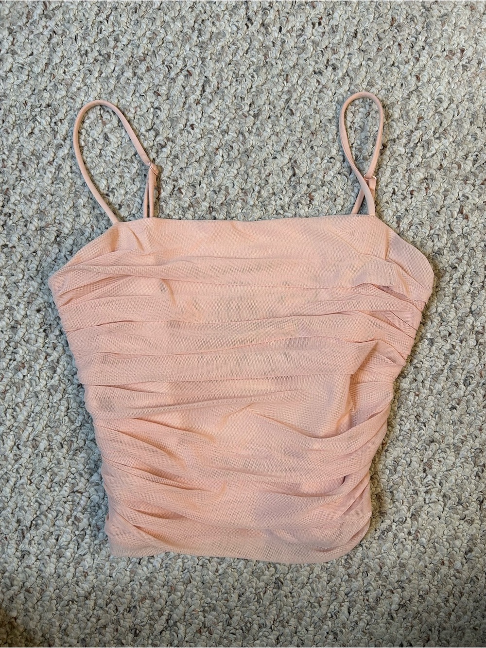 Express pink ruched crop top Size M